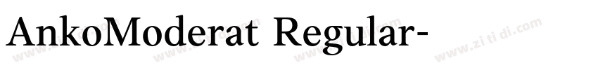 AnkoModerat Regular字体转换